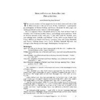 Bishop-Henshall Bible Record, Philadelphia