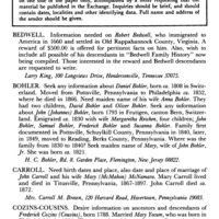 Information Wanted
