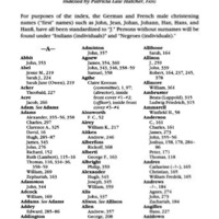 Surname Index to Volume 45