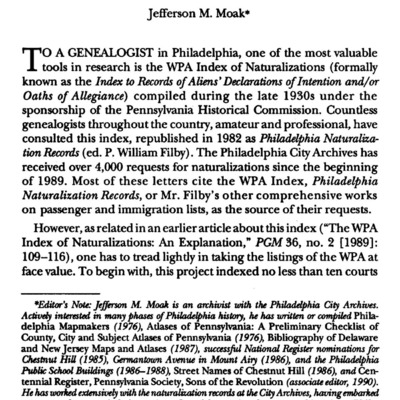 The WPA Index of Naturalizations: Additions and Corrections.