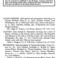 Information Wanted