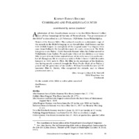 Keeney Family Record, Cumberland and Philadelphia Counties