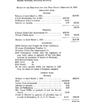 Report of the Treasurer for the Year Ending February 29, 1920