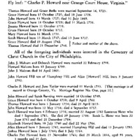 Howard Bible Record