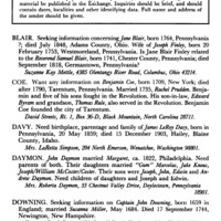 Information Wanted