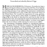The Civil War Diary of HeniyJacob Hornbeck