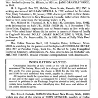 Information Wanted