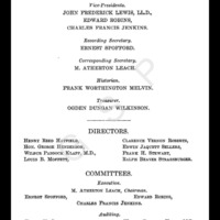 Officers of the Genealogical Society of Pennsylvania