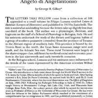 From Pennsylvania to Italy: The Letters of Angelo di Angelantonio
