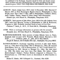 Information Wanted