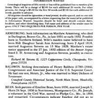Information Wanted