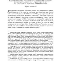Connecting the Foughts of Cumberland County to the Fochts/Vogts of Berks County