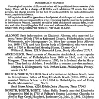 Information Wanted