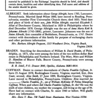Information Wanted
