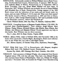 Information Wanted