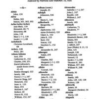 Surname Index to Volume 43