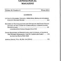 Pennsylvania Genealogical Magazine, Volume 49, Number 4