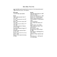 Bean Bible Records