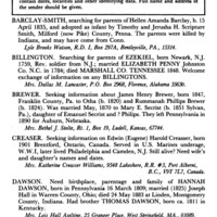 Information Wanted