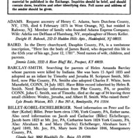 Information Wanted