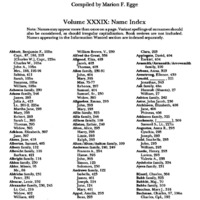 Surname, Author and Title Indes to Volume 39