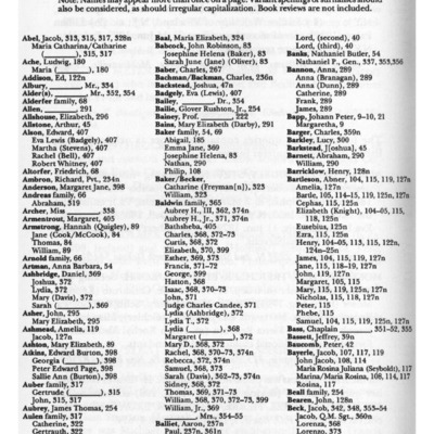 Surname, Author and Title Index to Volume 38