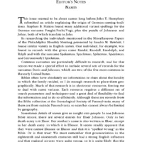 Editor's Notes, Names