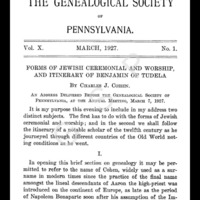 Forms of Jewish Ceremonial and Worship, and Itinerary of Benjamin Tudela